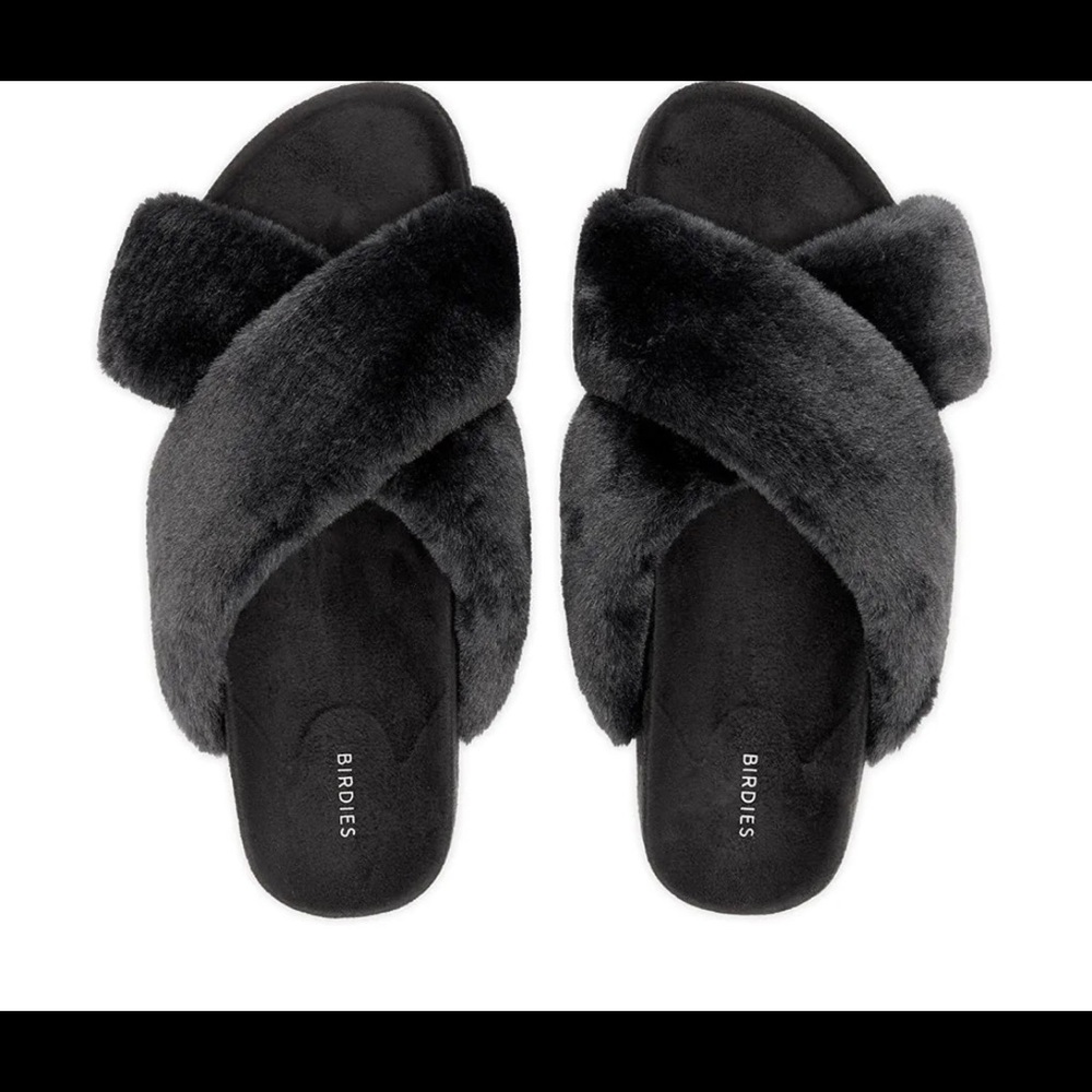 Birdies The Robin Faux Fur Slides / Slippers